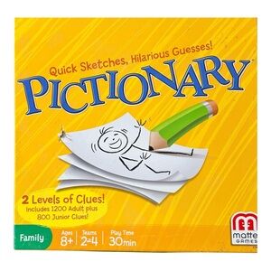 Pictionary Board Game Complete New Open Box Family Party Drawing Game